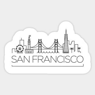 San Francisco Minimal Skyline Sticker